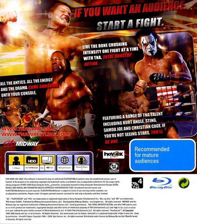Tna Impact! - Sony PlayStation 3 (PS3) (Midway) video game collectible - Main Image 2