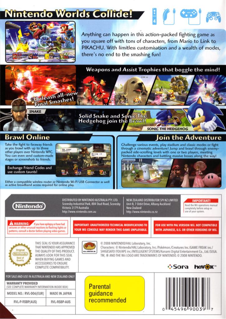 Super Smash Bros. Brawl - Nintendo Wii (Nintendo) video game collectible - Main Image 2