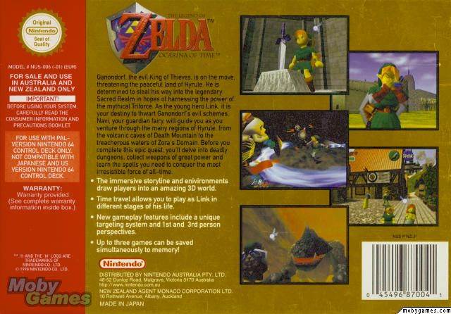 The Legend of Zelda: Ocarina of Time - Nintendo Wii Virtual Console (Nintendo - 1) video game collectible [Barcode 044406870041] - Main Image 2