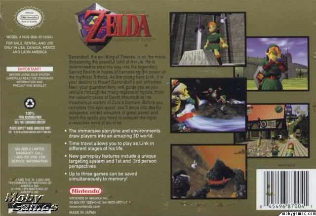 The Legend of Zelda: Ocarina of Time - Nintendo Wii Virtual Console (Nintendo) video game collectible - Main Image 2