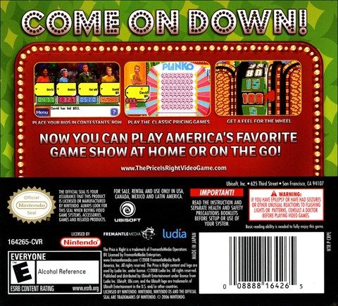 The Price Is Right - Nintendo Wii (Ubisoft - 4) video game collectible [Barcode 008222174264] - Main Image 2
