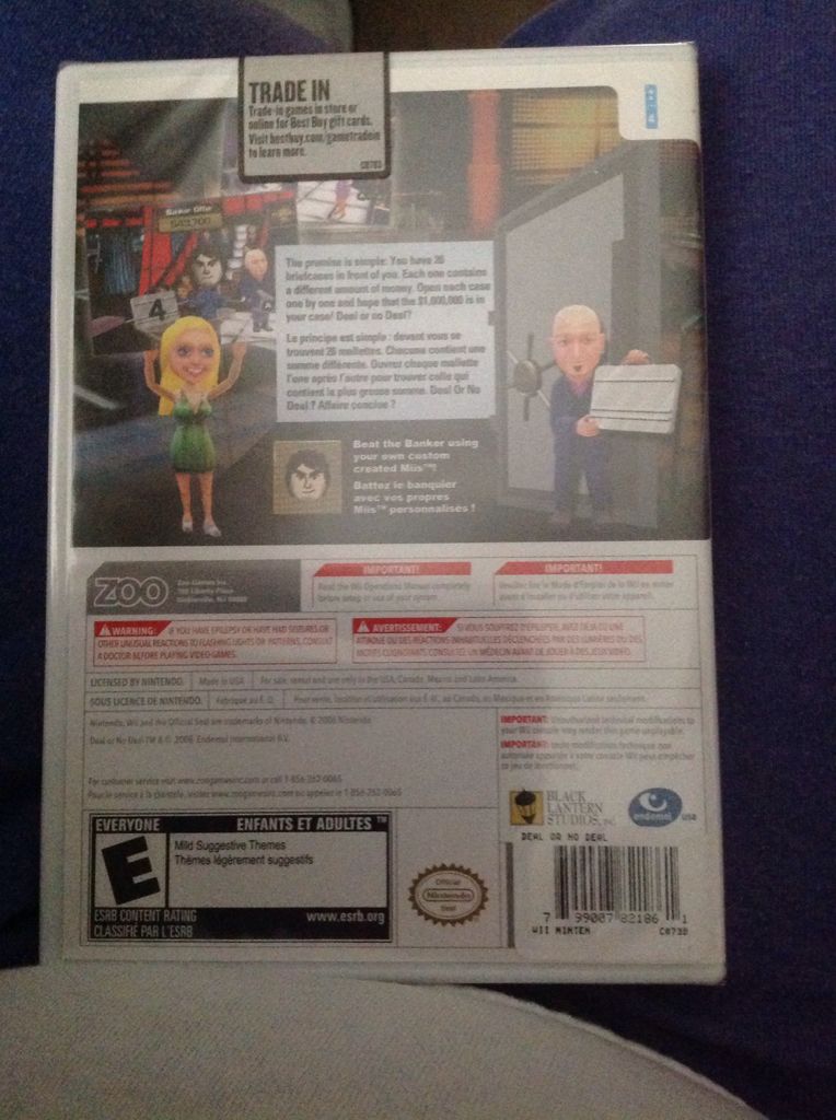 Deal Or No Deal - Nintendo Wii video game collectible [Barcode 799007821861] - Main Image 2