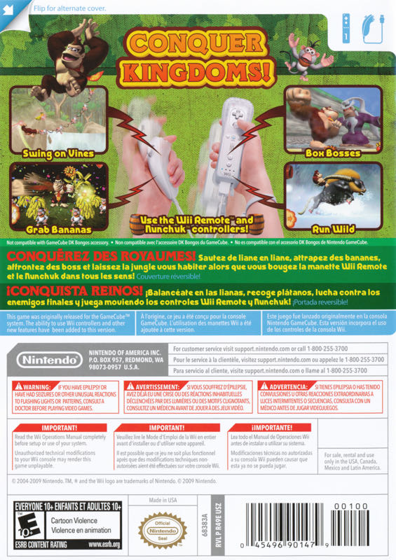 Donkey Kong Jungle Beat - Nintendo Wii video game collectible [Barcode 4549690147] - Main Image 2