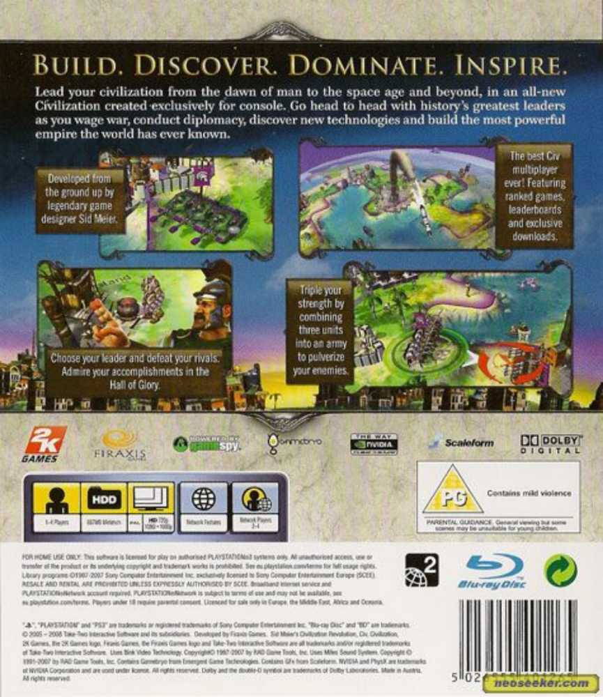 Sid Meiers Civilization Revolution - Microsoft Xbox 360 (2K Boston/2K - 4) video game collectible [Barcode 710425394881] - Main Image 2