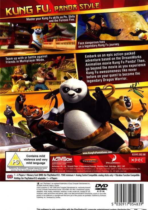 Kung Fu Panda - Sony PlayStation 2 (PS2) video game collectible [Barcode 5030917054242] - Main Image 2