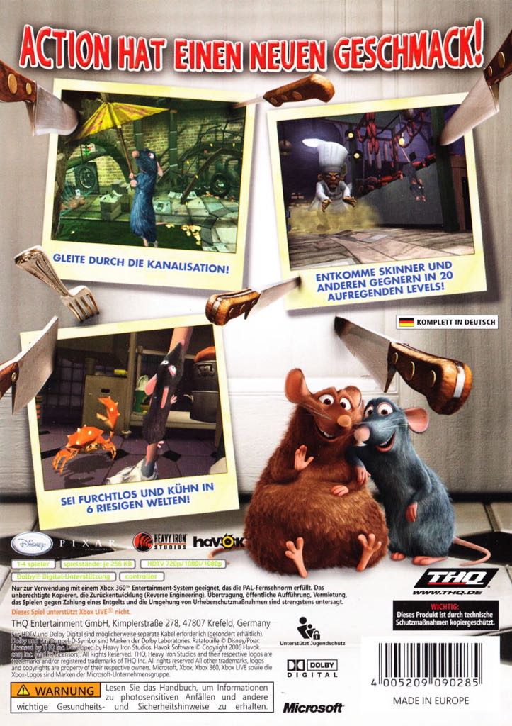 Ratatouille - Microsoft Xbox 360 (THQ/Disney Interactive Studios - 1 Players) video game collectible [Barcode 4005209090209] - Main Image 2