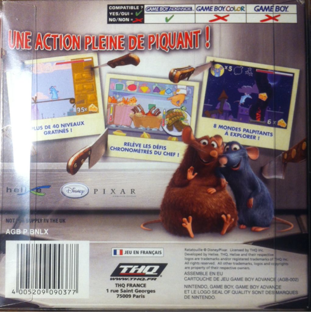 Ratatouille - Nintendo Game Boy Advance (GBA) video game collectible [Barcode 4005209090377] - Main Image 2