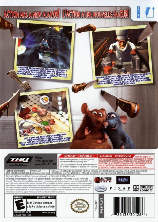 Disney Ratatouille - Nintendo Wii (Disney  Interactive - 2) video game collectible [Barcode 4005209090636] - Main Image 2
