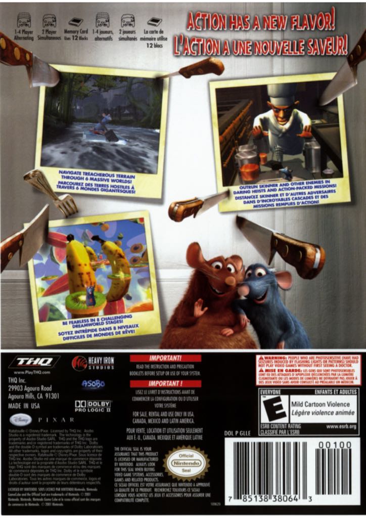 Ratatouille - Sony PlayStation 2 (PS2) (THQ - 1-4) video game collectible [Barcode 4005209090797] - Main Image 2