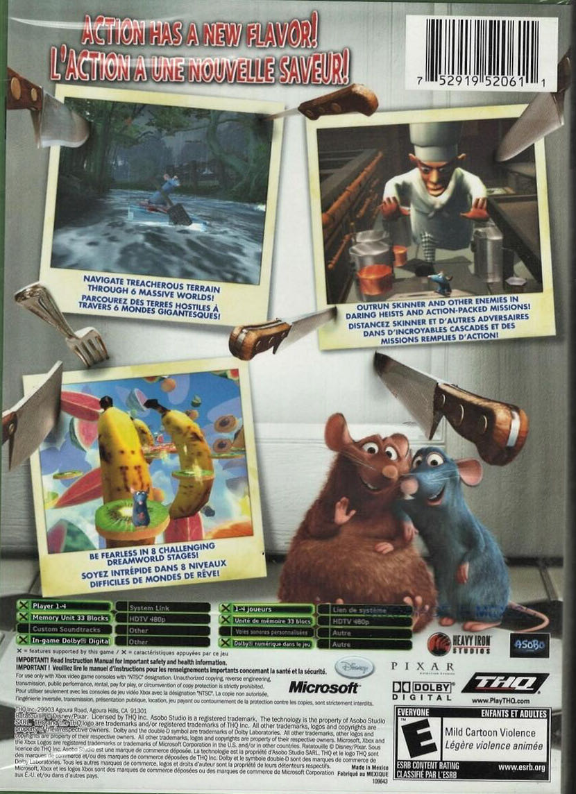 Ratatouille - Microsoft Xbox (THQ/Disney Interactive Studios - 1 Players) video game collectible [Barcode 752919520611] - Main Image 2