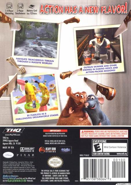 Ratatoullie - Nintendo GameCube (THQ - 1-2) video game collectible [Barcode 785138380643] - Main Image 2