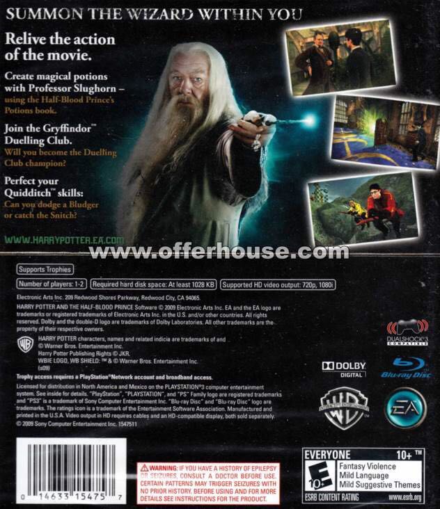 Harry Potter and the Half-Blood Prince - Sony PlayStation 3 (PS3) (Electronic Arts/Warner Bros. Interactive Entertainment/Portkey Games) video game collectible - Main Image 2