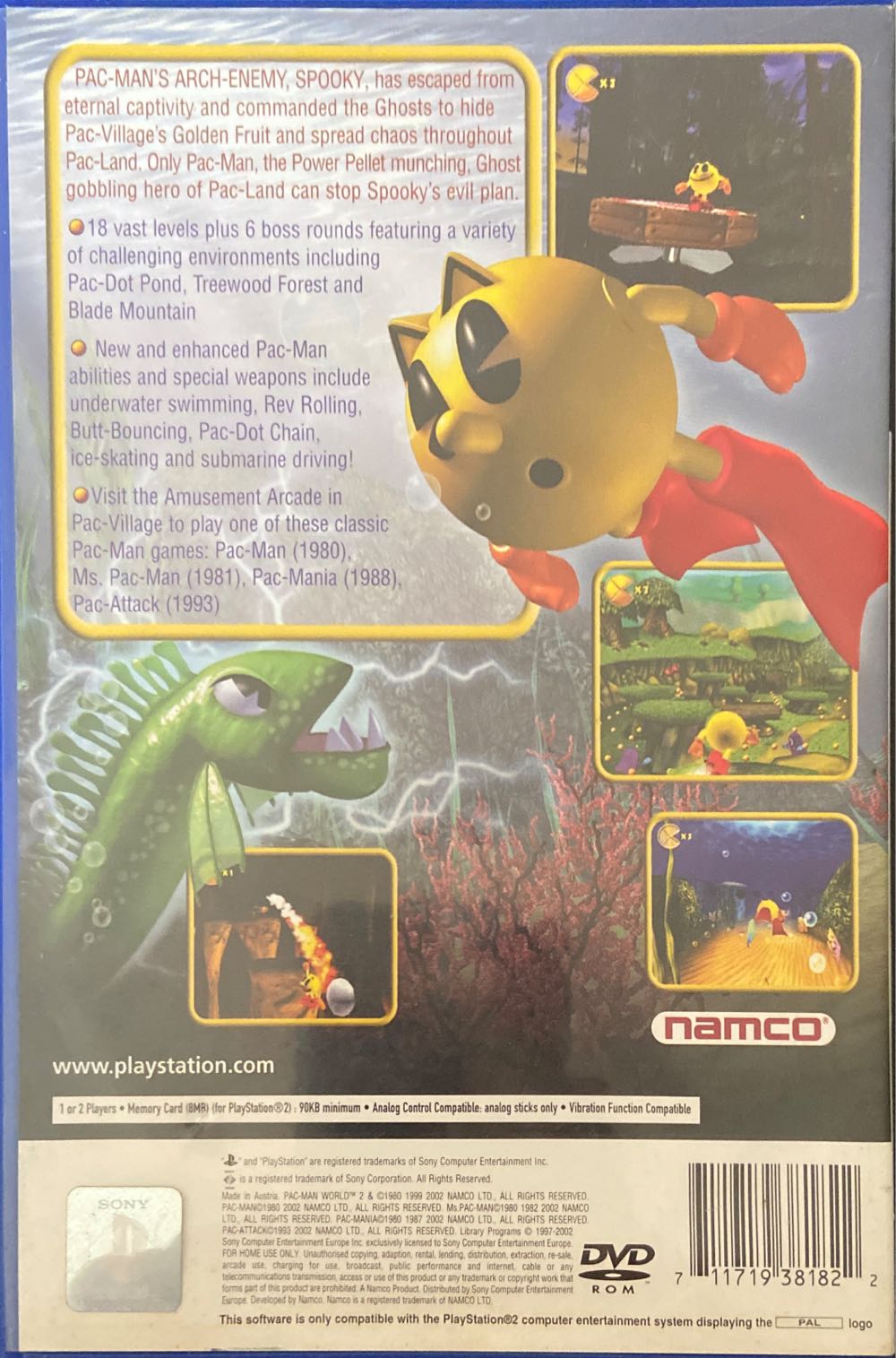 Pac-Man World 2 - Sony PlayStation 2 (PS2) (Namco - 1) video game collectible [Barcode 711719381822] - Main Image 2