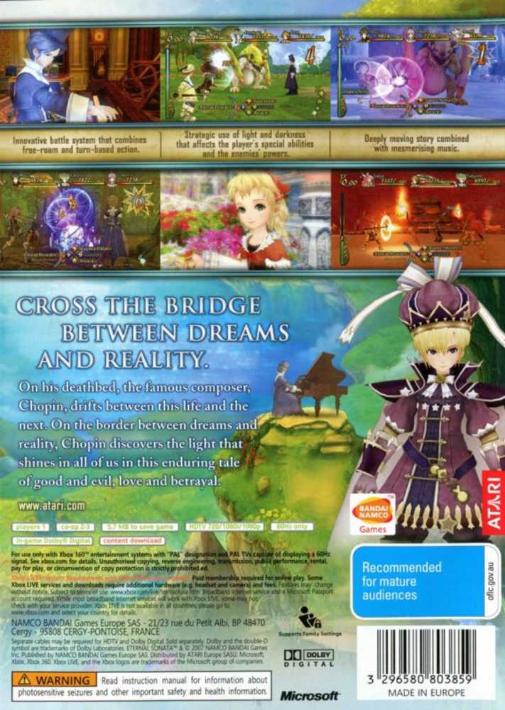 Eternal Sonata - Microsoft Xbox 360 (Namco Bandai - 1) video game collectible [Barcode 2267421009] - Main Image 2