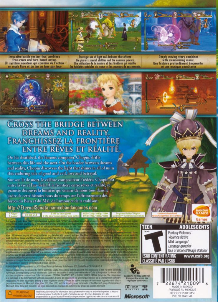 Eternal Sonata - Microsoft Xbox 360 (1) video game collectible [Barcode 615604976806] - Main Image 2