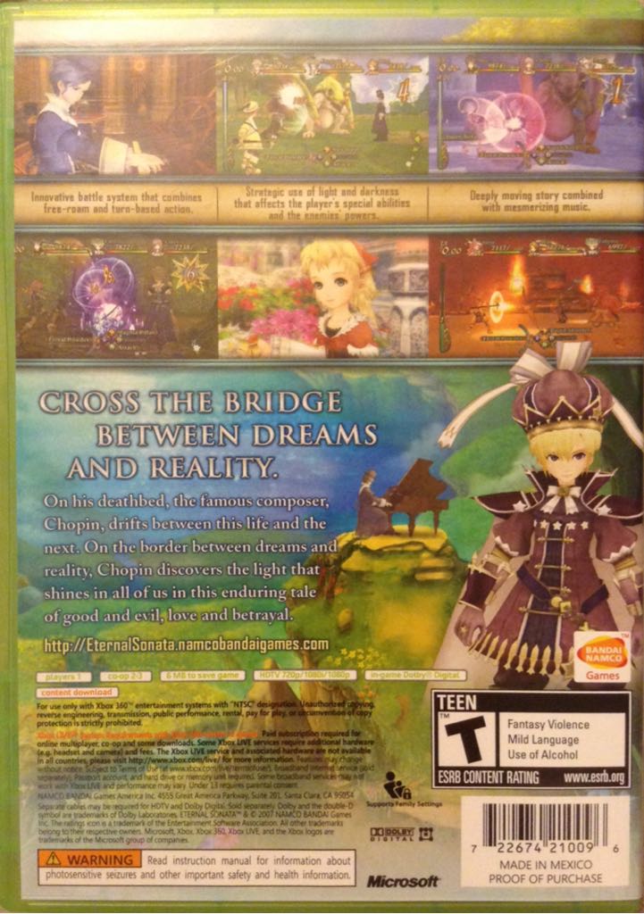Eternal Sonata - Microsoft Xbox 360 video game collectible - Main Image 2