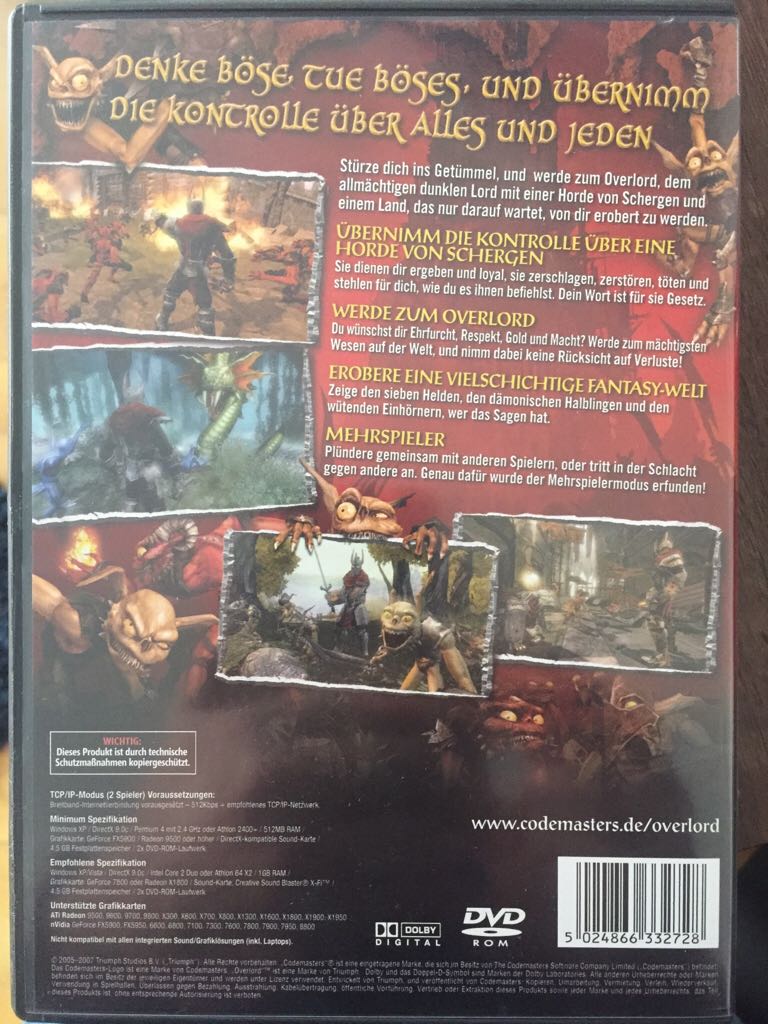 Overlord - PC video game collectible [Barcode 5024866332728] - Main Image 2