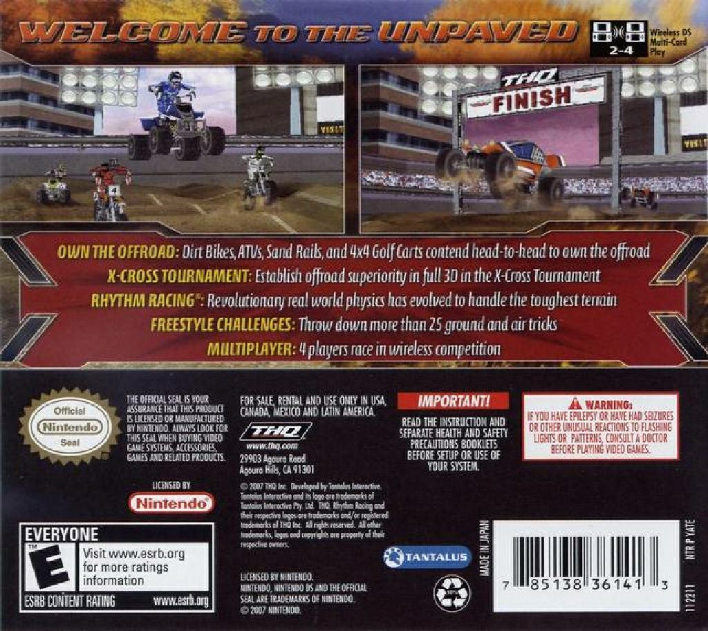 MX vs. ATV Untamed - Nintendo DS (THQ) video game collectible [Barcode 4005209103237] - Main Image 2