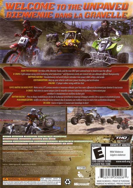 MX vs. ATV Untamed - Microsoft Xbox 360 (THQ - 4) video game collectible [Barcode 752919550267] - Main Image 2