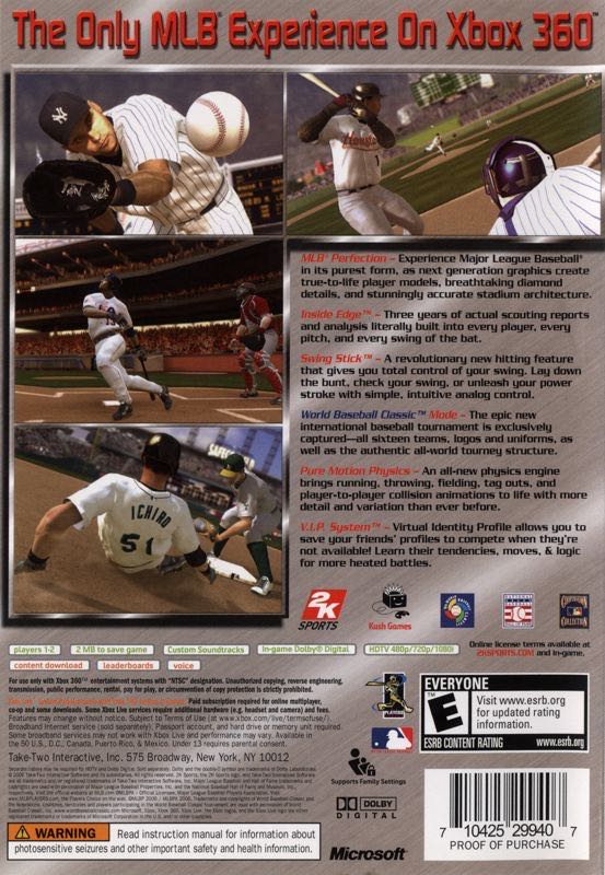Major League Baseball 2k6 - Microsoft Xbox 360 (Take 2 Interactive - 1-2) video game collectible - Main Image 2