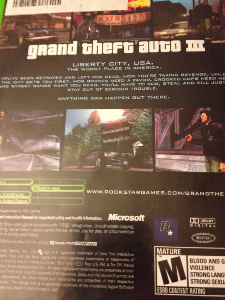 GRAND THEFT AUTO 3 - Microsoft Xbox (Rock Star Games) video game collectible - Main Image 2
