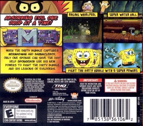 SpongeBob Squarepants: Yellow Avenger - Nintendo DS (THQ) video game collectible - Main Image 2