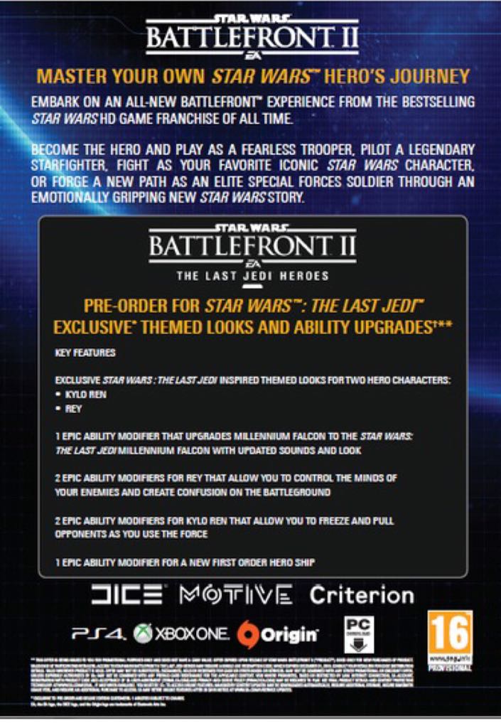 Star Wars Battlefront II - Sony PlayStation 4 (PS4) ((EA) Electronic Arts - 1) video game collectible [Barcode 5030943121611] - Main Image 2