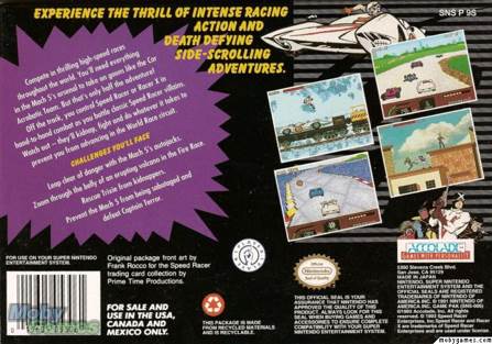 Speed Racer - Nintendo Super Nintendo Entertainment System (SNES) (Accolade - 1) video game collectible - Main Image 2