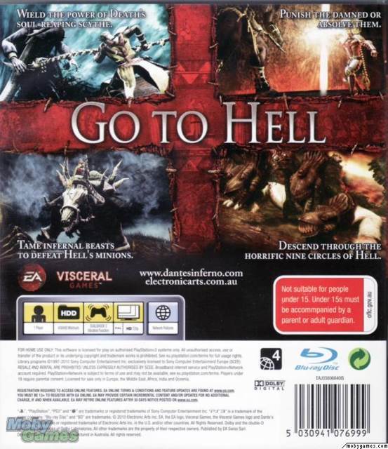 Dante’s Inferno - Sony PlayStation 3 (PS3) (Electronic Arts - 1) video game collectible [Barcode 5030945076995] - Main Image 2