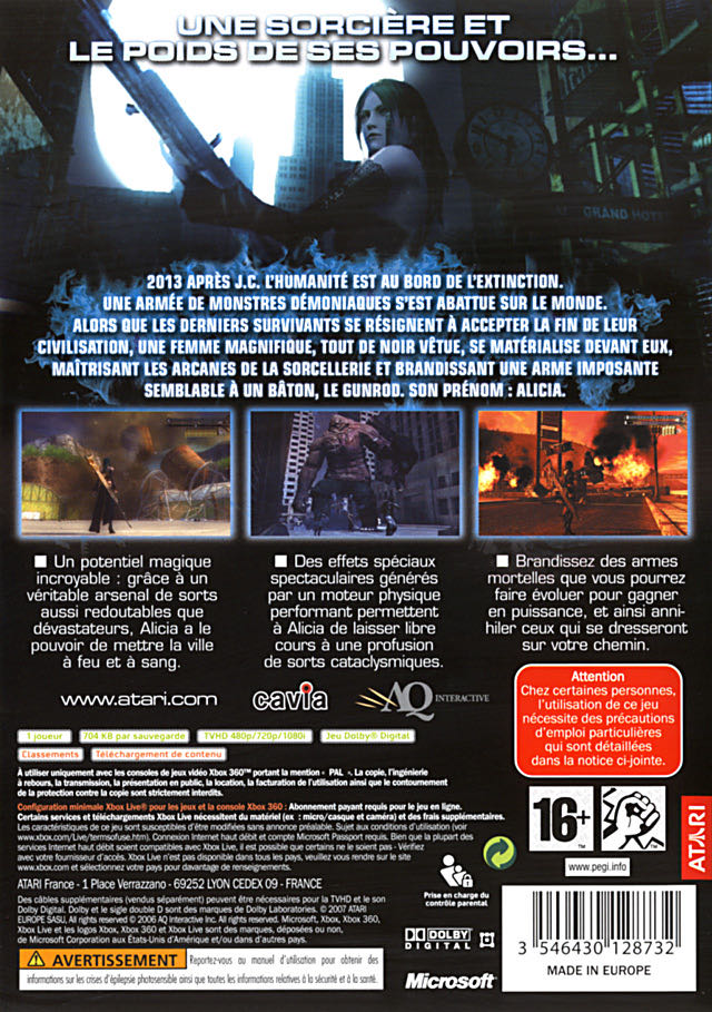 Bullet Witch - Microsoft Xbox 360 (Atari - 1) video game collectible [Barcode 3546430128749] - Main Image 2