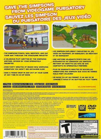 The Simpsons Game - Sony PlayStation 2 (PS2) (20th Century Fox - 1) video game collectible [Barcode 014633153996] - Main Image 2