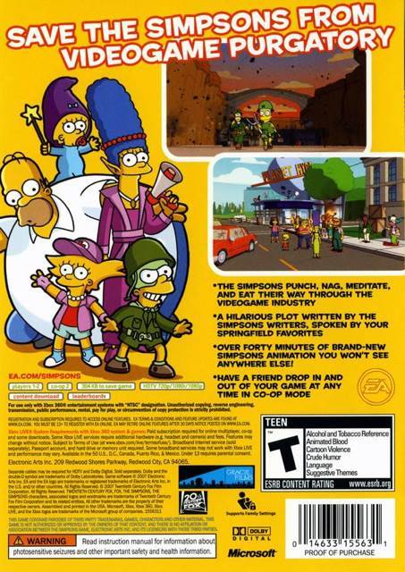 The Simpsons Game - Nintendo Wii (Electronic Arts - 1) video game collectible [Barcode 5030941059442] - Main Image 2