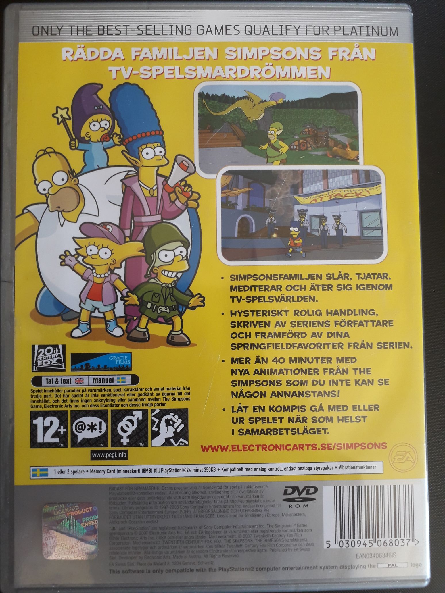 The Simpsons Game - Sony PlayStation 2 (PS2) video game collectible [Barcode 5030945068037] - Main Image 2