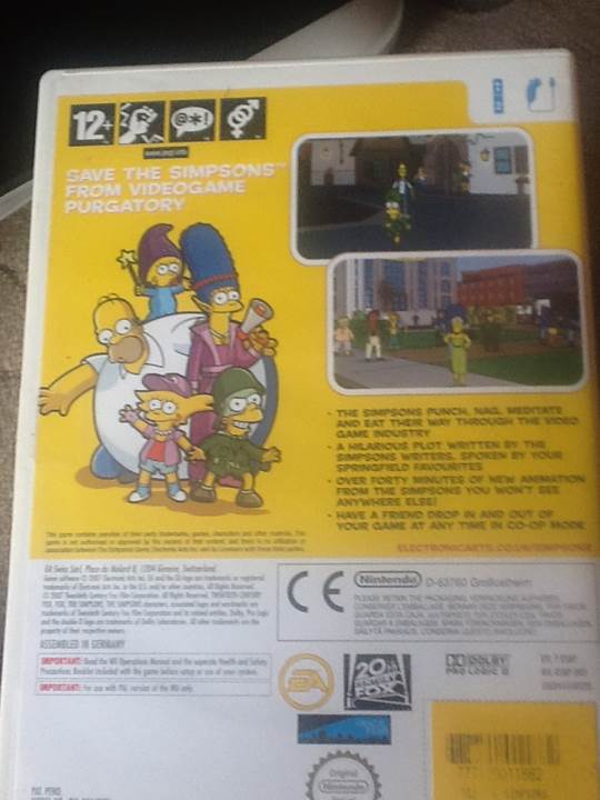The Simpsons Game - Nintendo Wii video game collectible [Barcode 777720011882] - Main Image 2