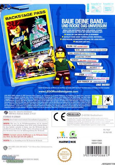 LEGO ROCK BAND - Nintendo Wii video game collectible [Barcode 5051888037768] - Main Image 2