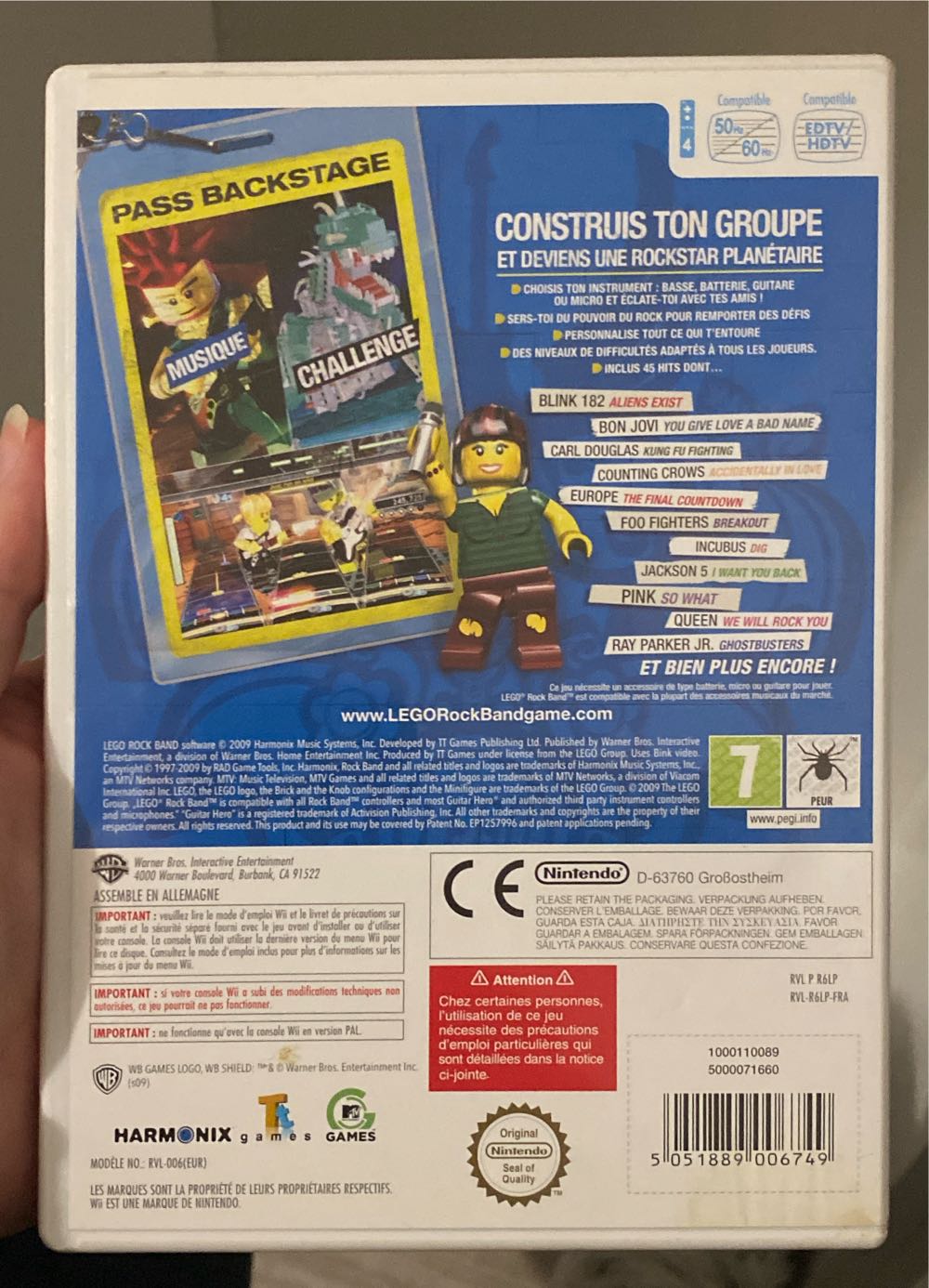 LEGO Rock Band - Nintendo Wii (Warner Bros. Games - 1-4) video game collectible [Barcode 5051889006749] - Main Image 2