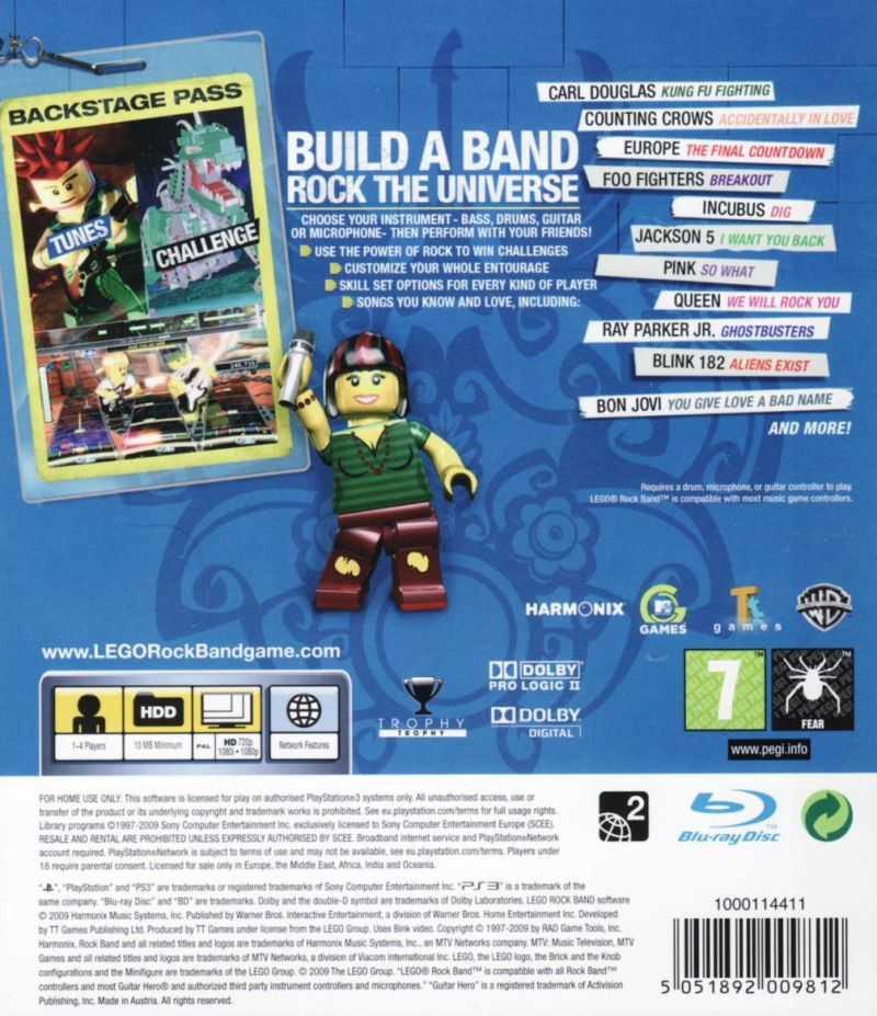 LEGO Rock Band (Promo Edition) - Sony PlayStation 3 (PS3) (Warner Bros. Interactive Entertainment - 1-4) video game collectible - Main Image 2