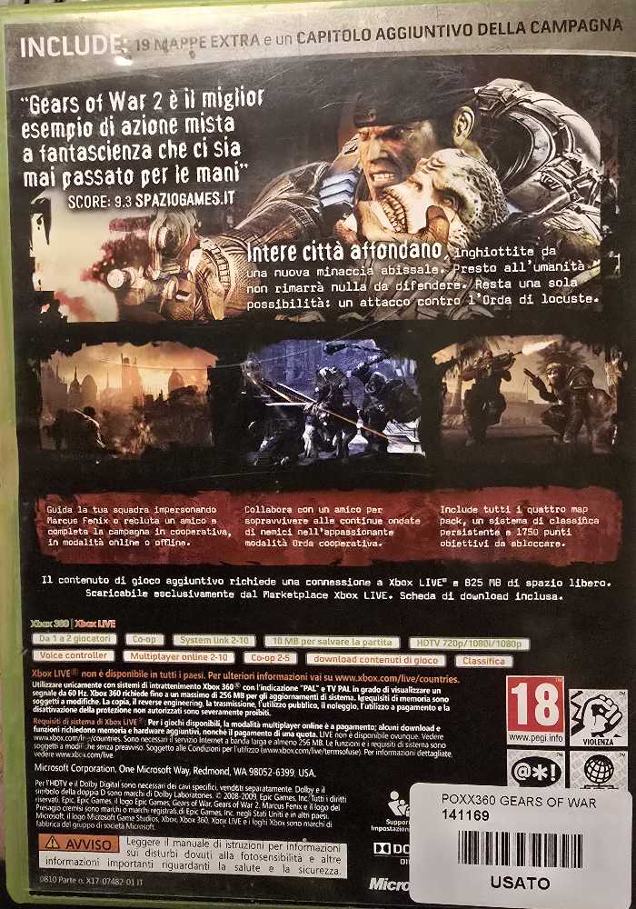 Gears of War 2 - Microsoft Xbox 360 (Microsoft Games Studios - 2) video game collectible [Barcode 8222472118] - Main Image 2