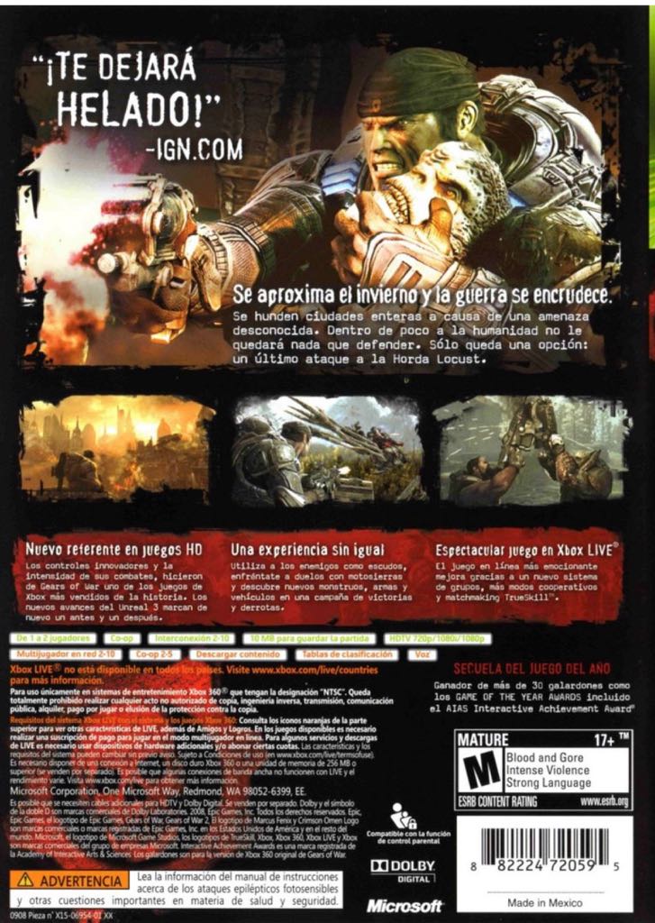 Gears of War 2 - Microsoft Xbox 360 (Gears of War - 1-2) video game collectible [Barcode 882224721141] - Main Image 2