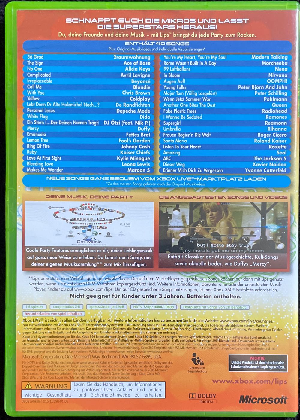 Lips - Microsoft Xbox 360 (Inis) video game collectible [Barcode 0882224741422] - Main Image 2