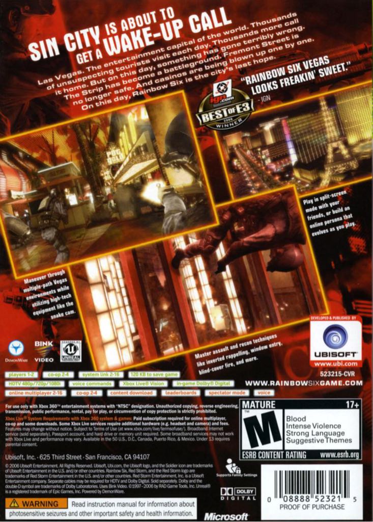 Rainbow Six Vegas 2 - Microsoft Xbox 360 video game collectible - Main Image 2