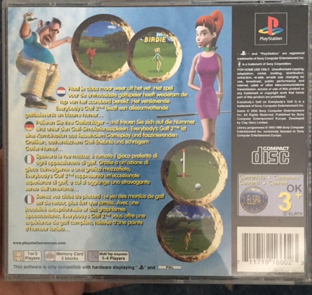 Everybodys Golf 2 - Sony PlayStation video game collectible [Barcode 711719166023] - Main Image 2