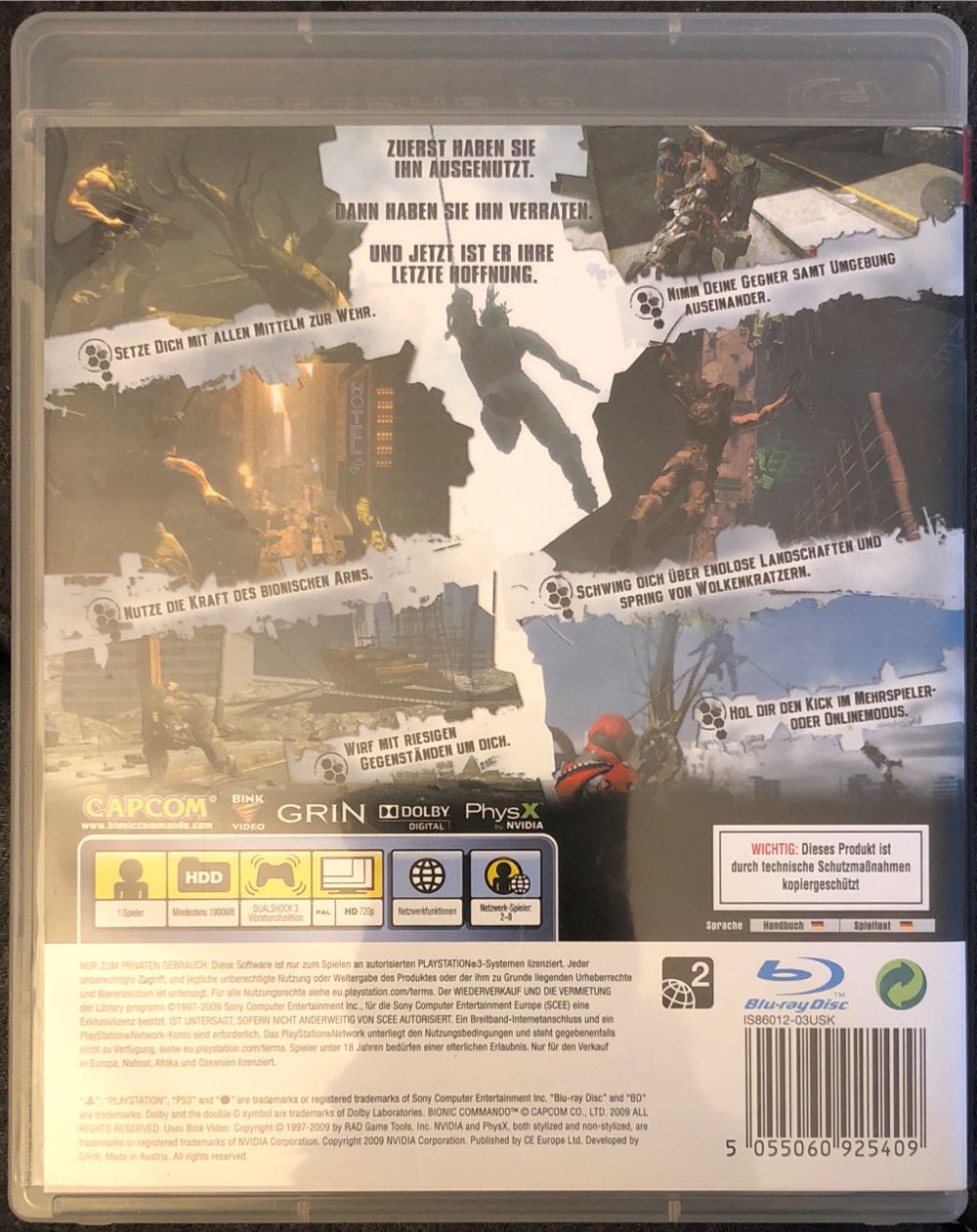 Bionic Commando - Sony PlayStation 3 (PS3) (Capcom) video game collectible [Barcode 5055060925409] - Main Image 2