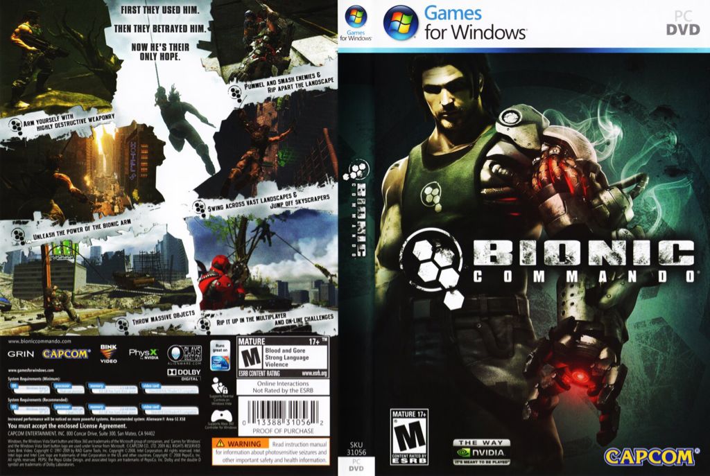 Bionic Commando - Valve Steam (Capcom - 1) video game collectible [Barcode 5055060970652] - Main Image 2