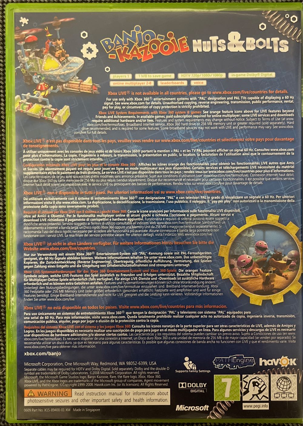 Banjo Kazooie Nuts And Bolts - Microsoft Xbox 360 video game collectible [Barcode 82224729765] - Main Image 2