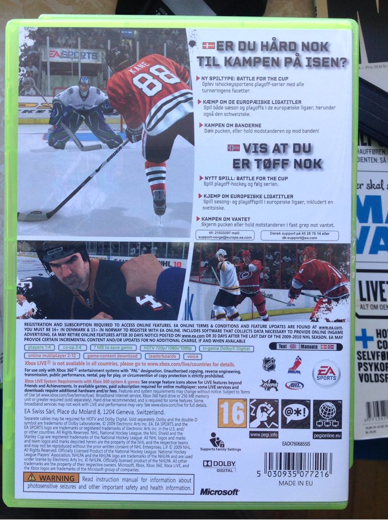 NHL 10 - Microsoft Xbox 360 video game collectible [Barcode 5030935077216] - Main Image 2