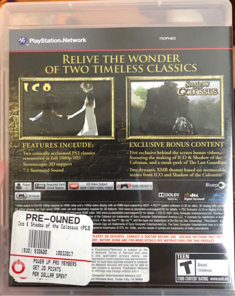 Shadow Of The Colossus - Sony PlayStation 3 (PS3) video game collectible - Main Image 2