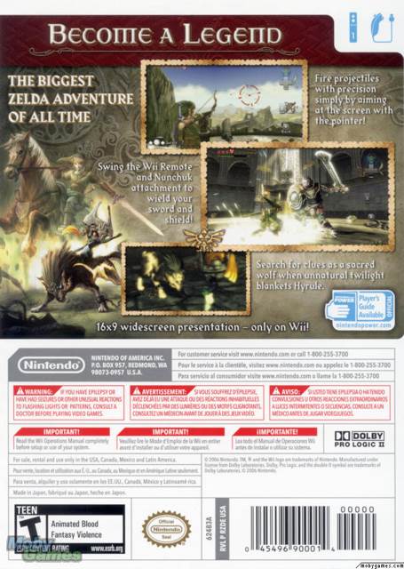 Legend of Zelda: Twilight Princess, The - Nintendo Wii (Nintendo - 1) video game collectible [Barcode 045496362447] - Main Image 2