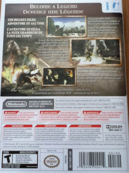 The Legend of Zelda: Twilight Princess - Nintendo Wii (Nintendo - 1) video game collectible [Barcode 045496902407] - Main Image 2