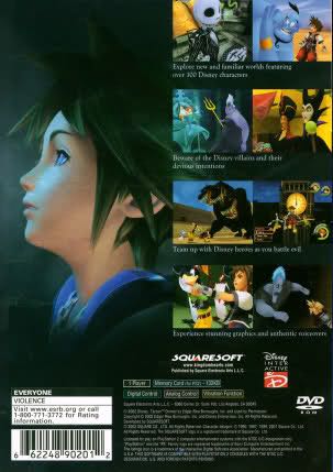 Kingdom Hearts - Sony PlayStation 2 (PS2) (SquareSoft - 1) video game collectible [Barcode 0662248902012] - Main Image 2